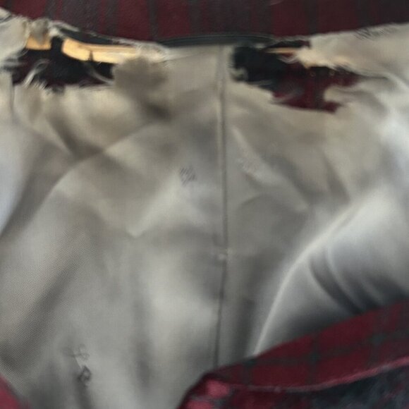 Louis Roth Union Made Vintage 80s Red Gray Plaid Wool Blazer Sports Coat Size 39 - Picture 5 of 15